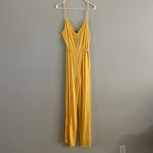 Bright yellow jumpsuit